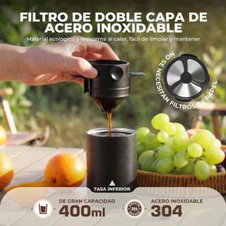 Molinillo Café Eléctrico Portátil con Taza Térmica