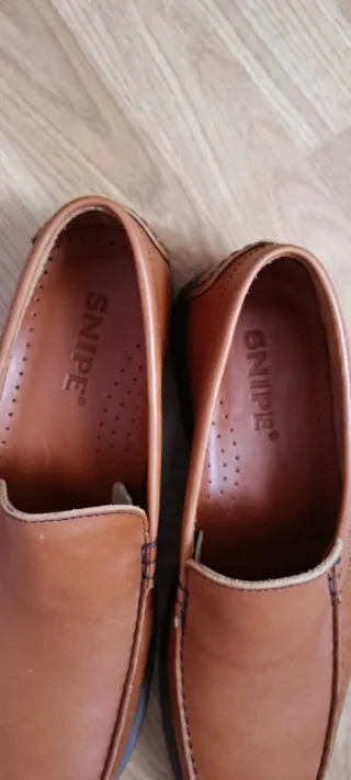 Mocasines de cuero SNIPE marrón para hombre