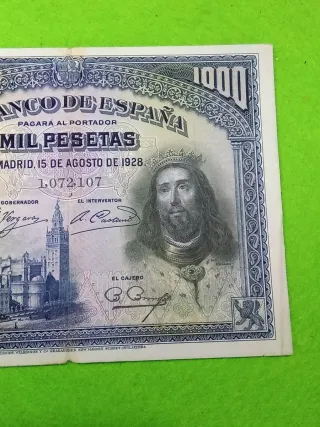 Billete 1000 Pesetas Banco de España 1928 usado