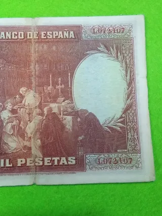 Billete 1000 Pesetas Banco de España 1928 usado