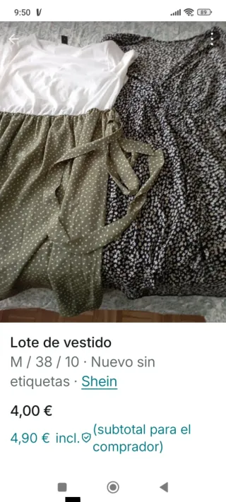 Lote 2 Vestidos Shein M/38/10