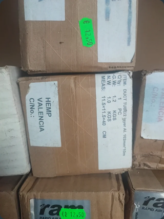 Tubo flexible aluminio 102x10