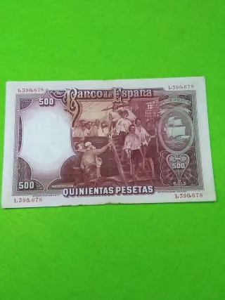 Billete 500 Pesetas Banco de España 1931 usado.