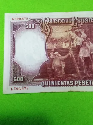 Billete 500 Pesetas Banco de España 1931 usado.