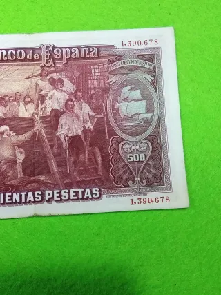 Billete 500 Pesetas Banco de España 1931 usado.