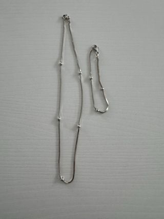 Conjunto collar y pulsera plata