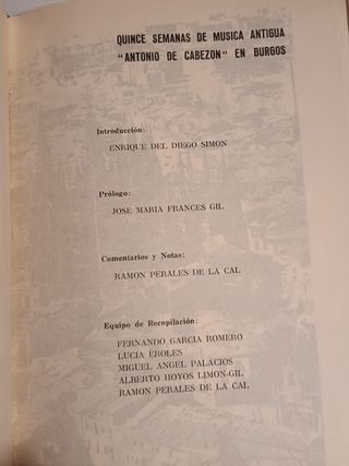 QUINCE SEMANAS DE MUSICA ANTIGUA EN BURGOS