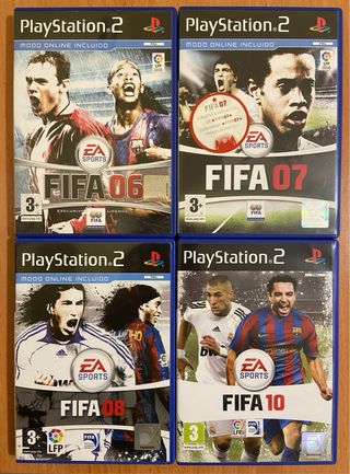 PS2 PlayStation 2 Pack FIFA 06, 07, 08, 10