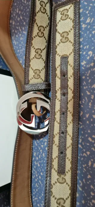 Cinturon Gucci GG Canvas Belt Supreme Marrón Lona.