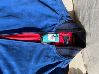 Cazadora Façonnable Piel Ante Azul Talla L / 50