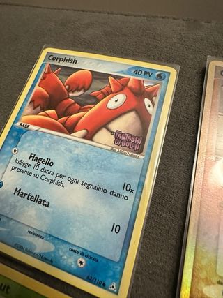 Lotto 5 carte Pokemon: Corphish, Geodude, Politoed