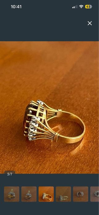 Gran joya. Anillo Oro 18k y Diamantes