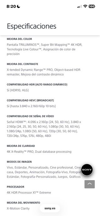 TV Sony Bravia 49 Negra