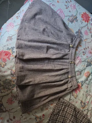 Falda pantalón y mini falda cuadros