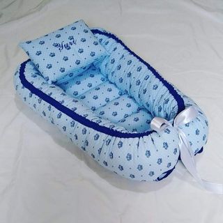 Nido riduttore lettino corone azzurro