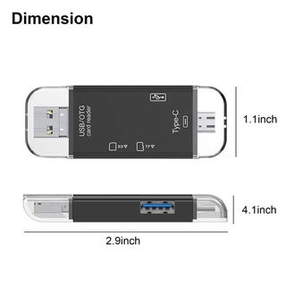 Lector USB C,Micro USB,USB,Tarjetas SD,Micro SD...