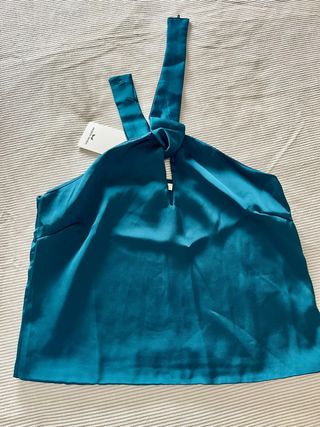 Blusa marca Jacinta Teal Talla M nueva con etiquet