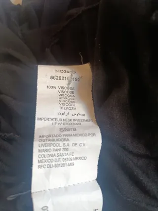 Vestido negro un hombro viscosa