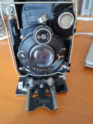 Cámara antigua fuelle Compur