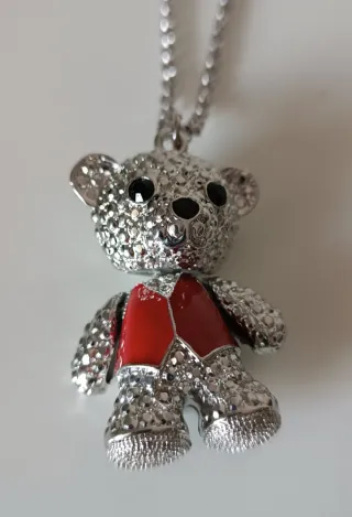 Colgante Oso Articulado con Cadena Larga
