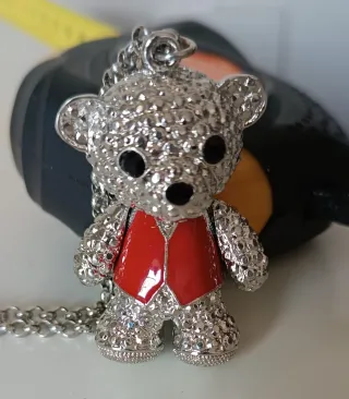 Colgante Oso Articulado con Cadena Larga