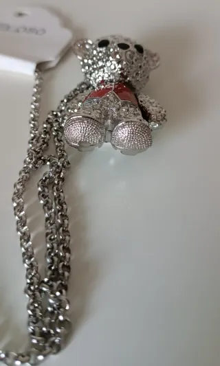 Colgante Oso Articulado con Cadena Larga