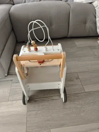 Carrito Andador y Cubo Actividades Madera