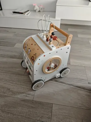 Carrito Andador y Cubo Actividades Madera