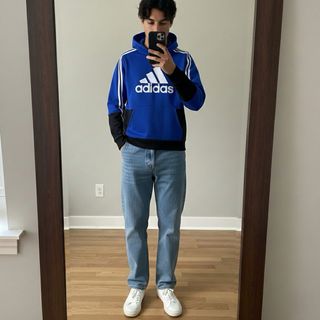 Sudadera Adidas Azul Royal 3 Rayas