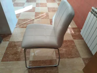 Mesa y 4 Sillas Cocina Blancas