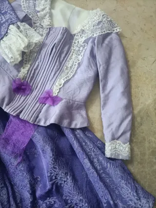 Traje Fallera Niña 5-6 Años Morado
