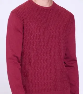 Jersey cuello redondo rojo