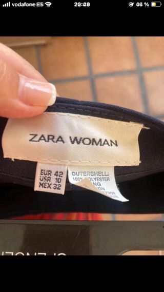 Falda lápiz azul marino