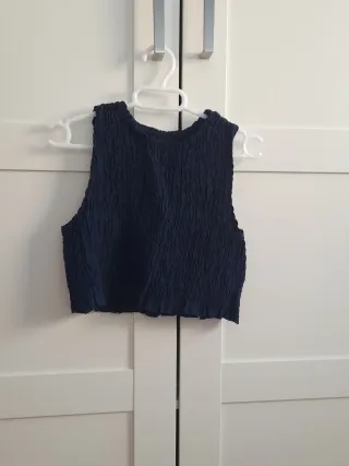 Conjunto falda y top tirantes azul