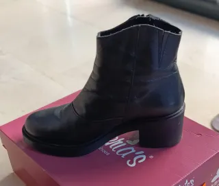 Botas de piel negras mujer Talla 38