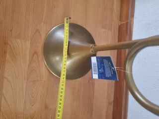 Portavelas Candelabro Trompeta Dorado