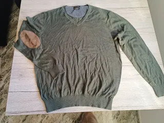 Jersey Massimo Dutti verde con parches