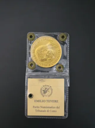 100 Lire Oro 900 21k Periziata 32.25g