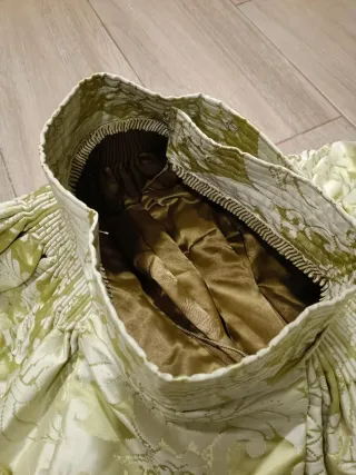 Falda Fallera Niña Oro y Verde