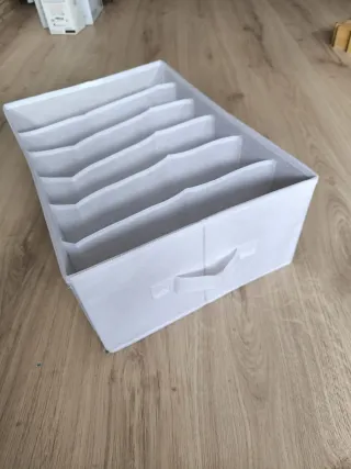 Organizador de tela blanco. 4 uds