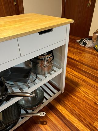 Isla de cocina madera