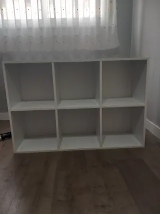Estantería modular blanca 6 cubos
