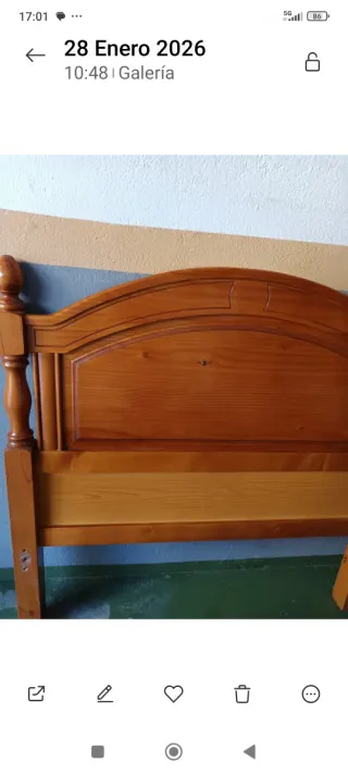 Cabecero madera maciza 105cm