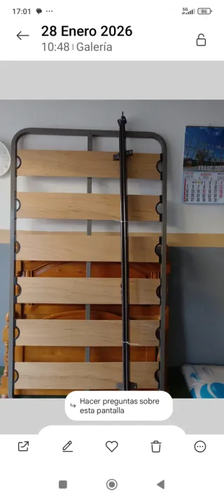 Cabecero madera maciza 105cm