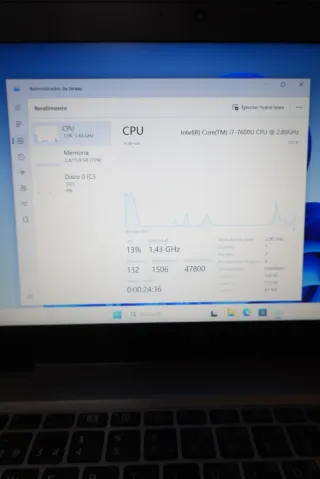 Ordenador Portátil HP I7-7600U 16Gb 256Gb SSD