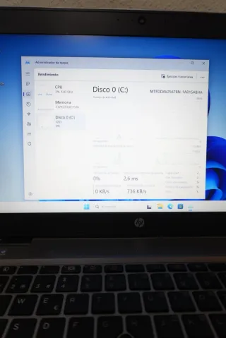 Ordenador Portátil HP I7-7600U 16Gb 256Gb SSD