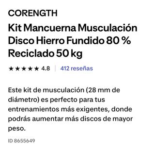 Kit pesas Decathlon 50kg