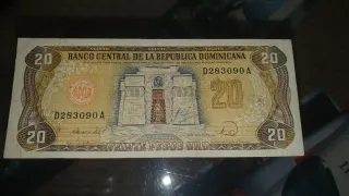Billete 20 Pesos Oro República Dominicana