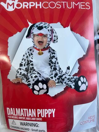 Disfraz Perro Dálmata Bebé 6-9 Meses, (sin usar)