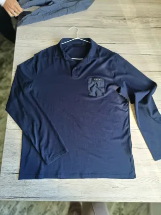 Camiseta Polo Manga Larga Prada Azul